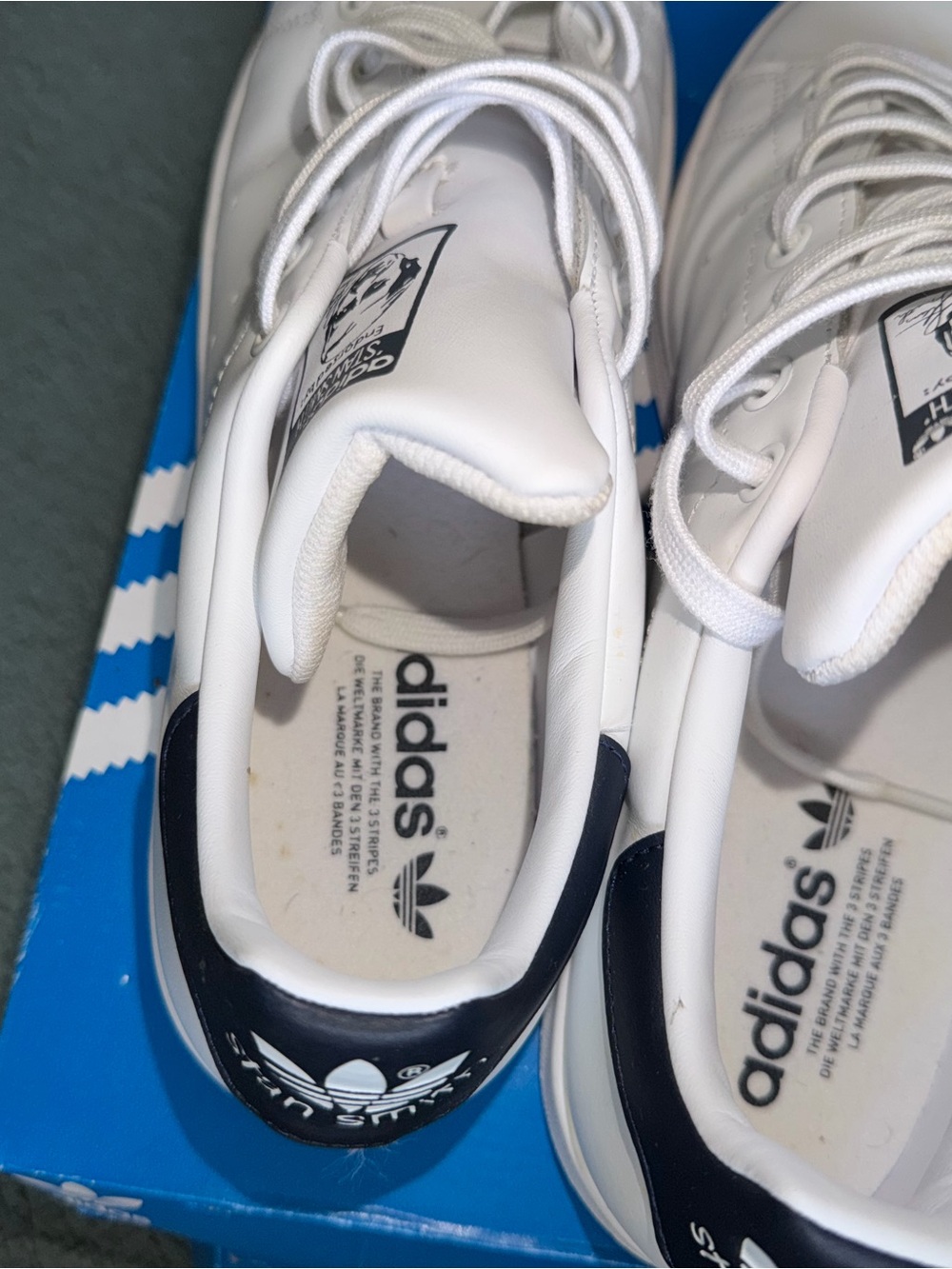 adidas White Stan Smith Classic Leather Sneakers - Picture 5 of 15